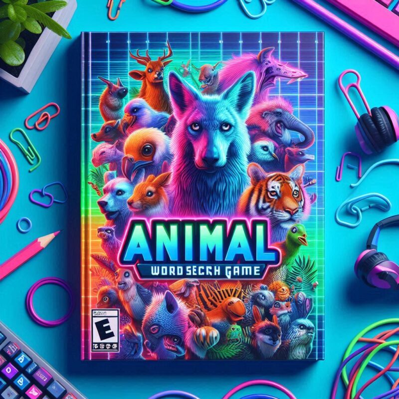 Portada juego sopa de letras de animales