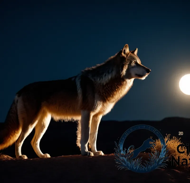 "The image should show: A majestic Lobo hiena standing on its hind legs