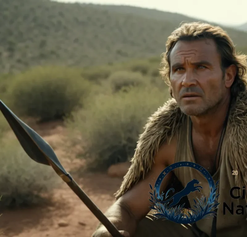 "The image should show a ruggedly weathered Homo sapiens