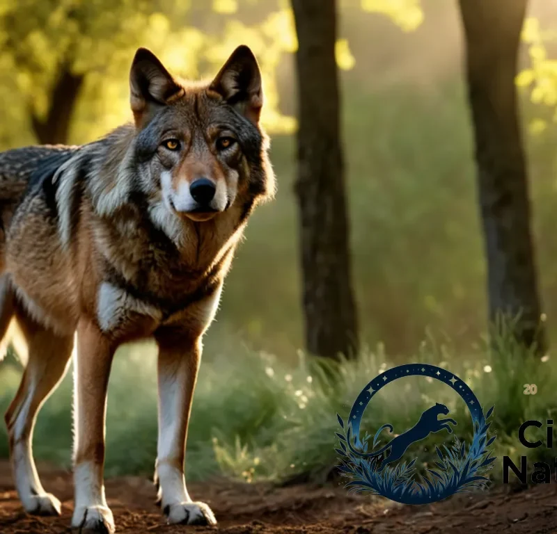 The image should show a large and menacing Iberian wolf (Canis lupus signatus)