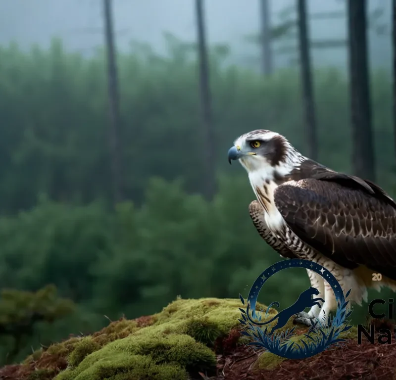 The image should show an undulating forest landscape at dawn
