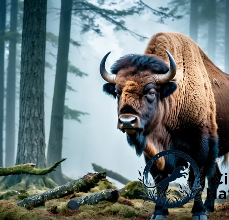 The image should show: A majestic European bison