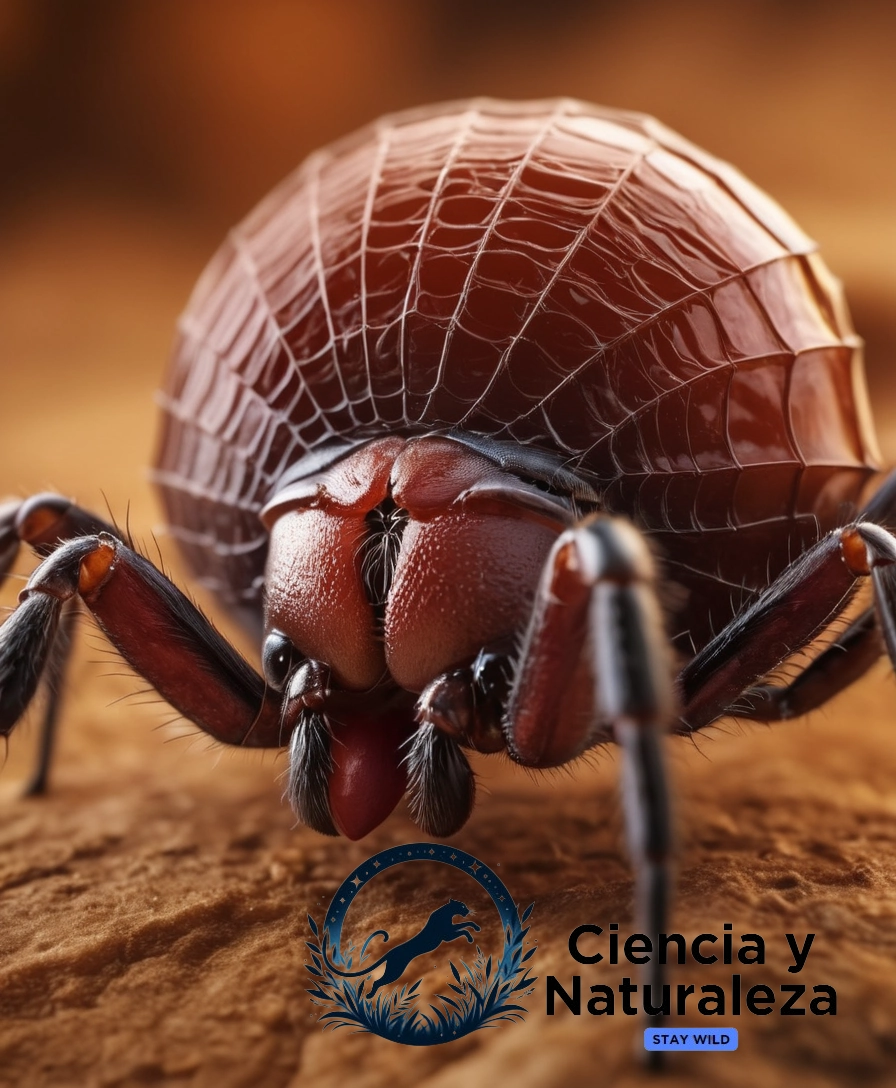 3D illustration of a spider's internal organs.