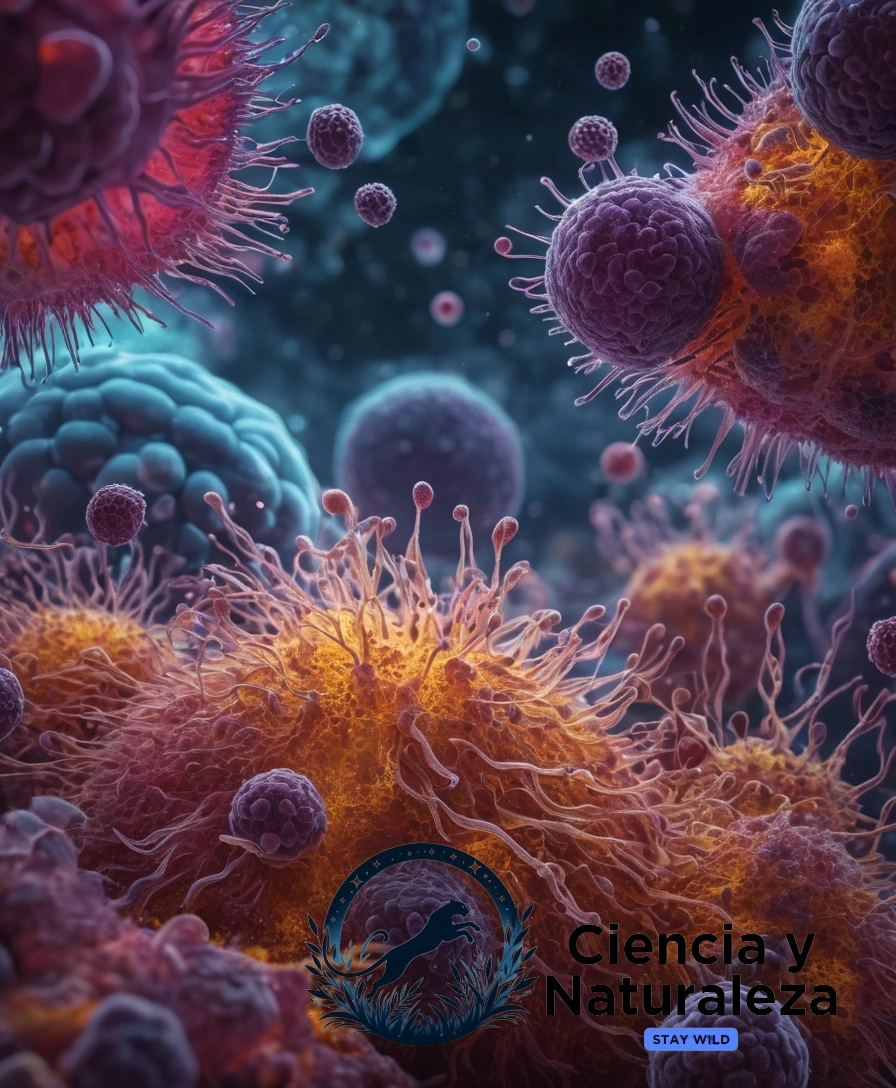 Microbial cells interacting with human bodies.