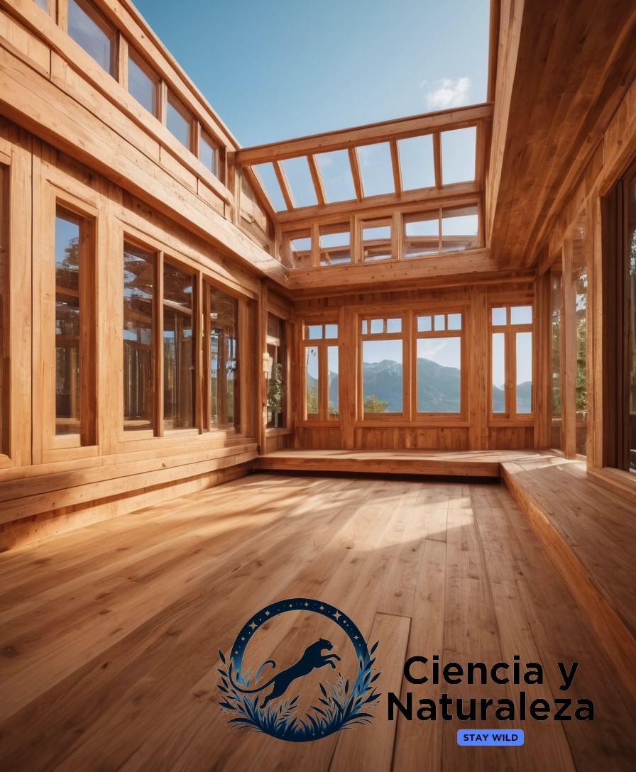3D wooden architecture design concept.