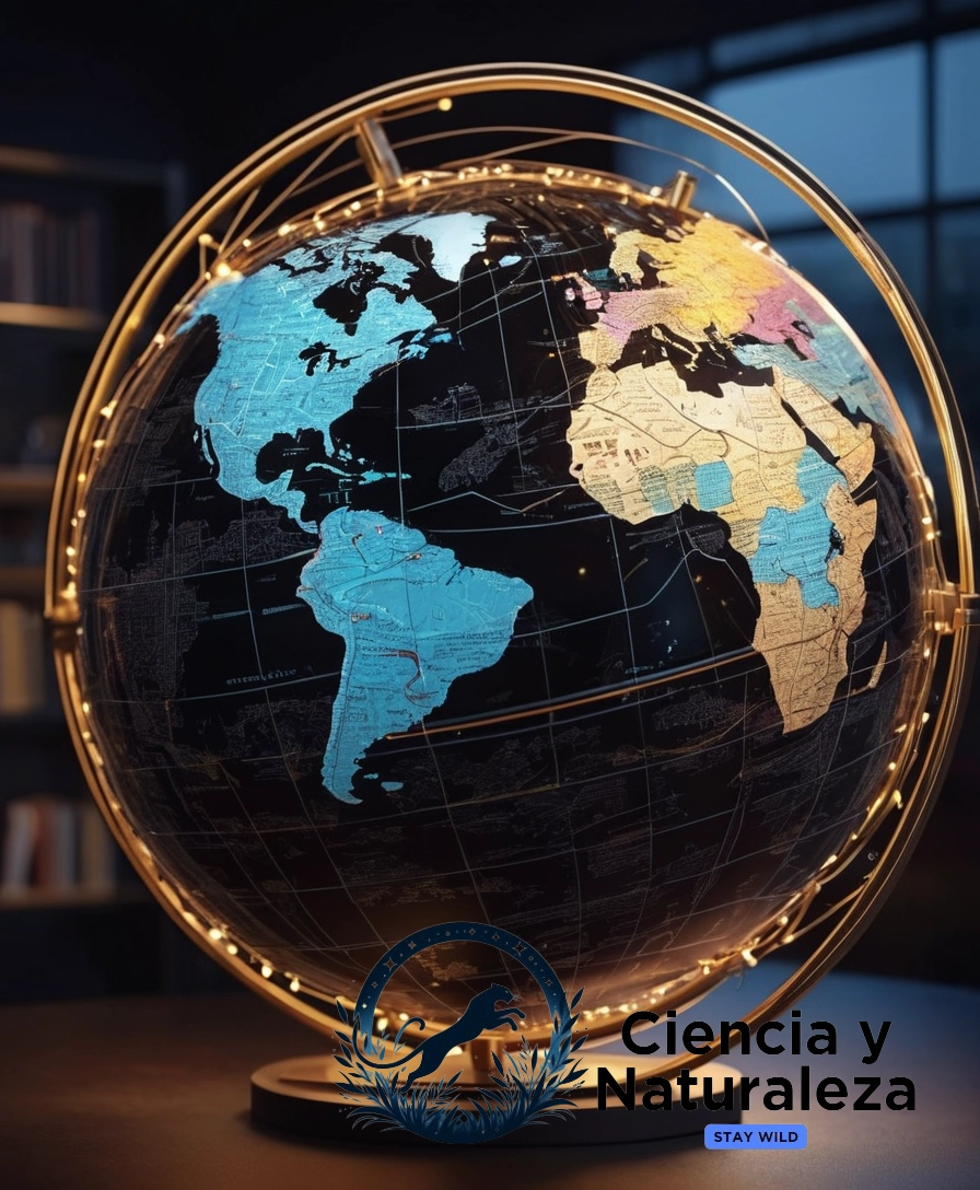 3D globe with speech bubbles and connections.