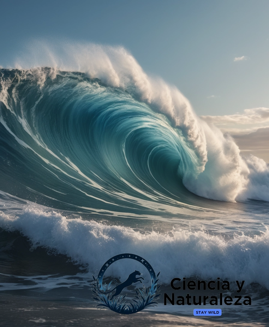 3D oceanic waves or a dramatic tsunami scene.