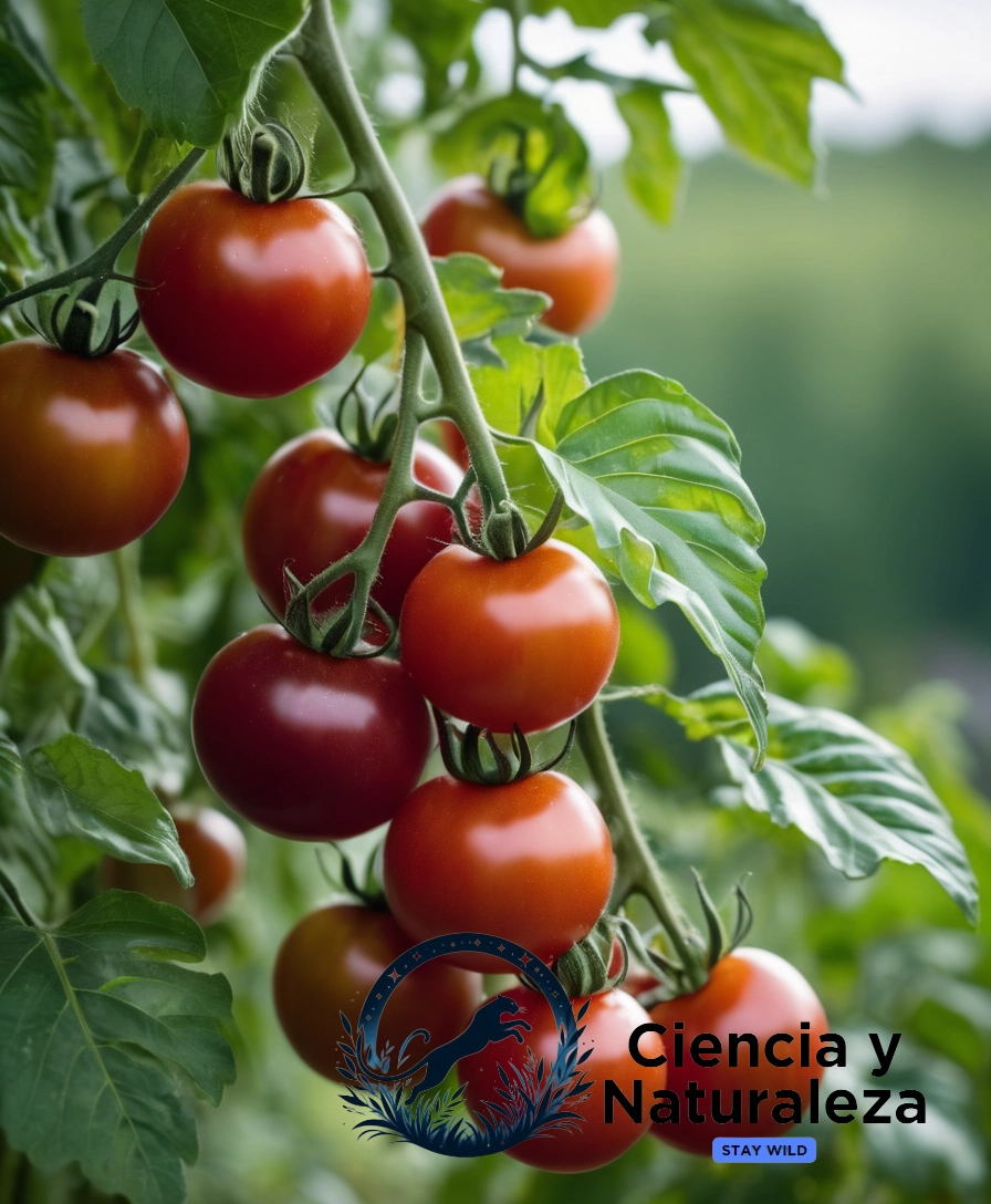 3-4 ripe purple tomatoes and leaves.