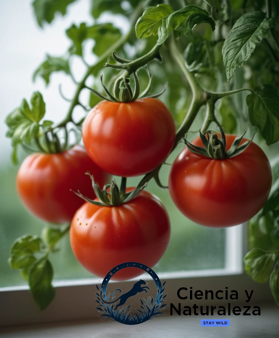 1-2 ripe tomatoes and fresh greenery.