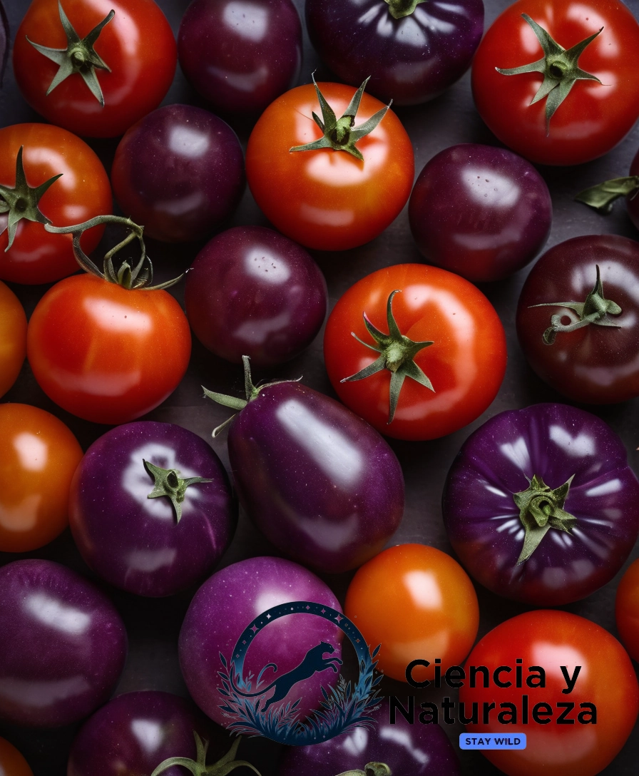 2-3 vibrant purple tomatoes and healthful elements.