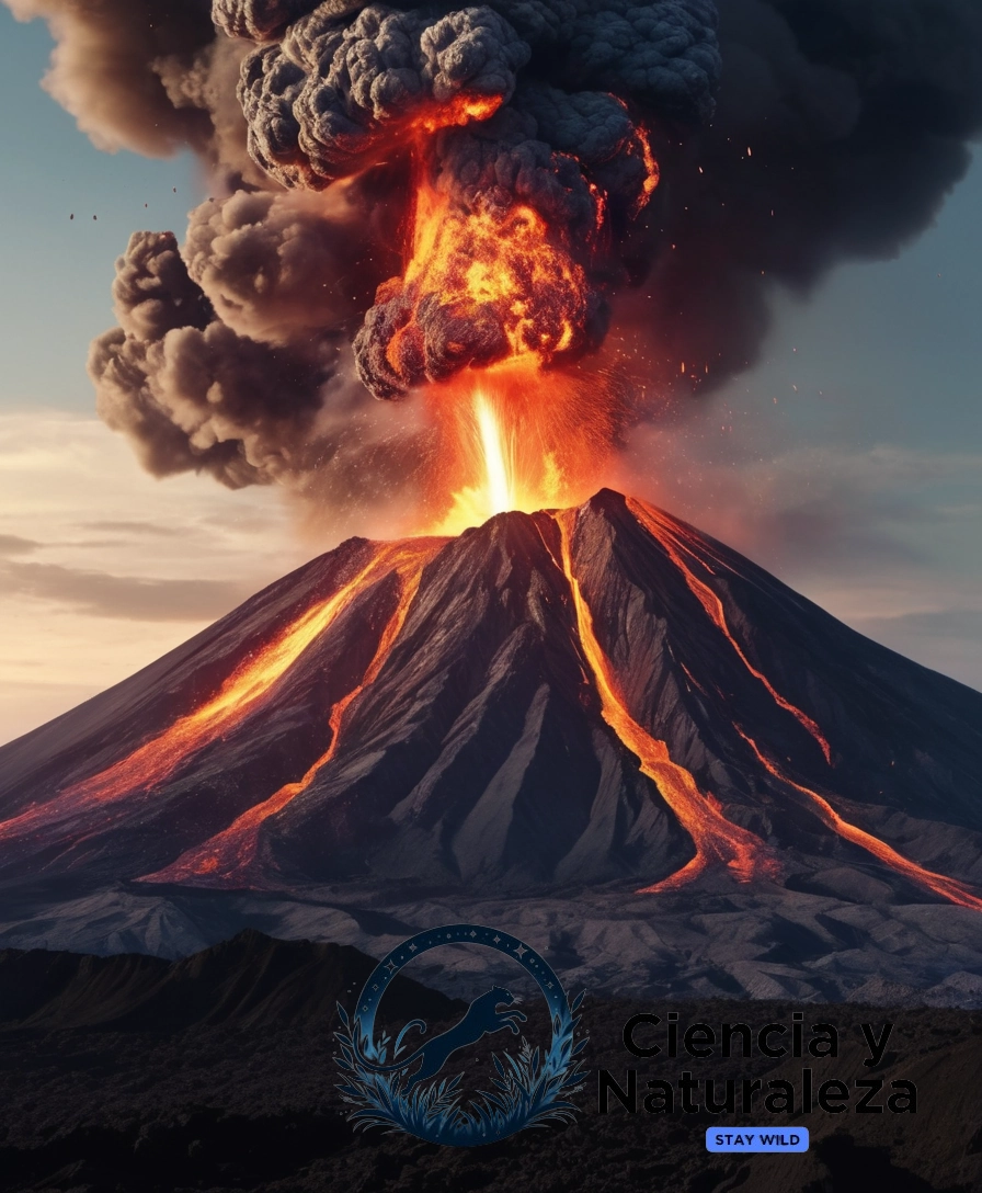 3D volcano explosion or seismic activity graphics.
