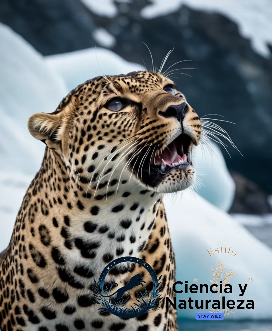 The image should show a majestic leopard sealion (Hydrurga leptonyx) emerging from the icy waters of Antarctica's rocky coastline, its sleek grey fur glistening in the pale light of dawn as it attacks a group of unsuspecting seals, its distinctive V-shaped nostrils and robust physique conveying raw power.